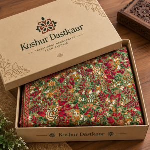 Traditional Kashmiri Embroidered Shawl – A Beautiful Piece of Kashmiri Heritage